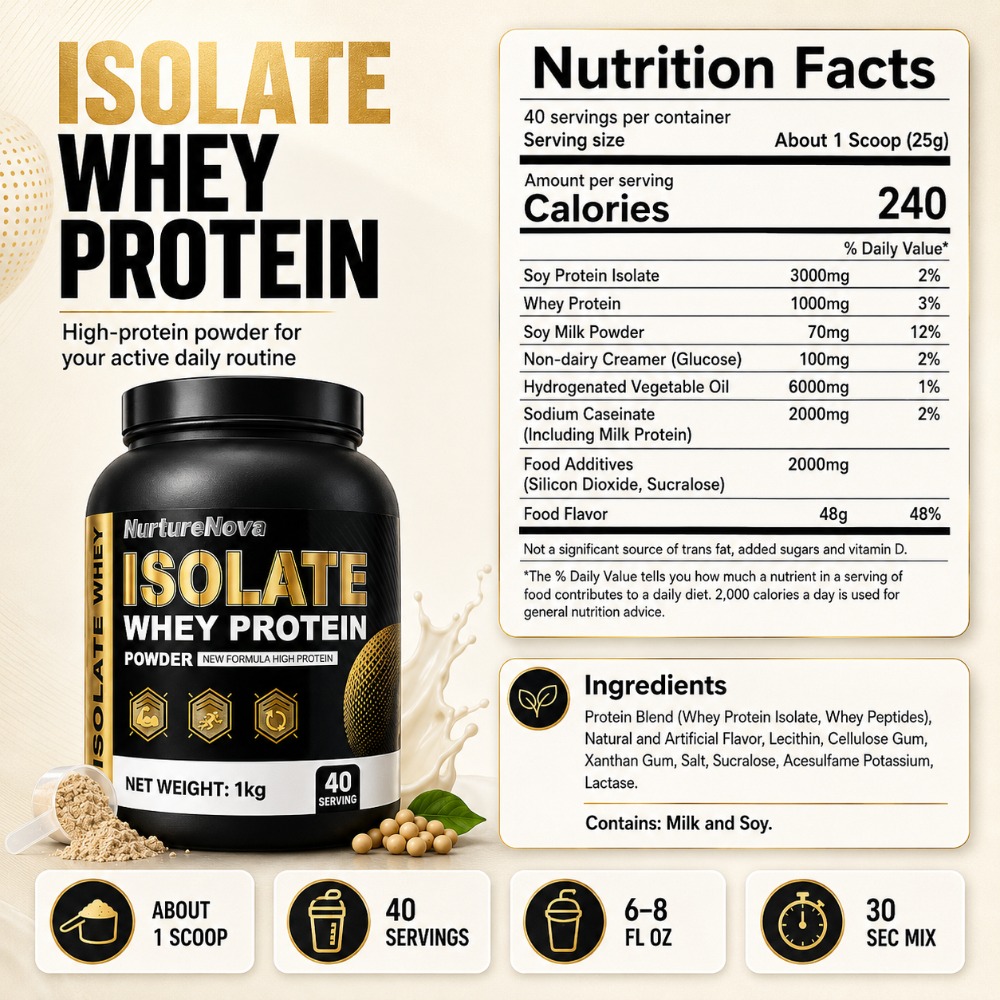NurtureNova Isolate Whey Prote - Fitness Nutrition Whey Protein recension och pris