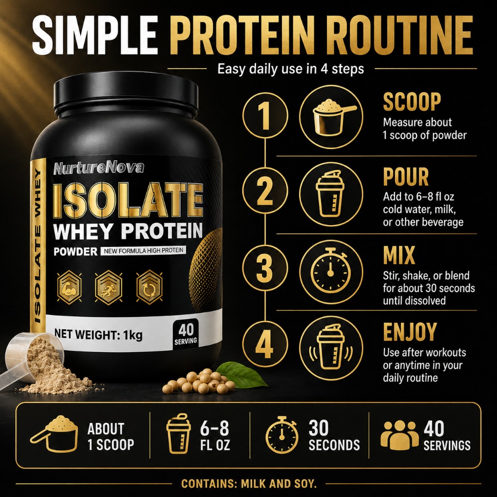 NurtureNova Isolate Whey Prote - Fitness Nutrition Whey Protein recension och pris