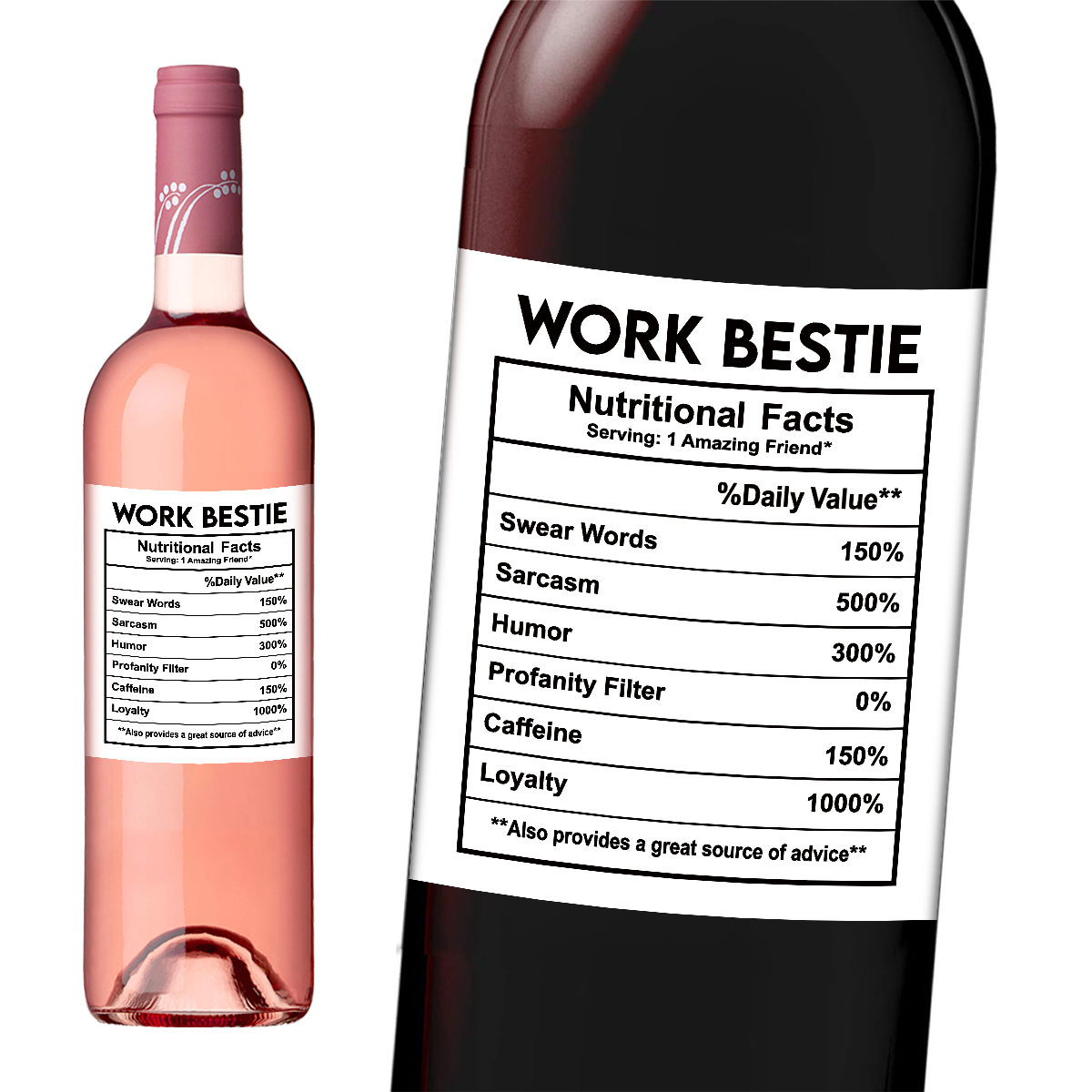 4pcs Funny Work Bestie Wine Bo - Nutrition & Fitness Coaching Fulham recension och pris