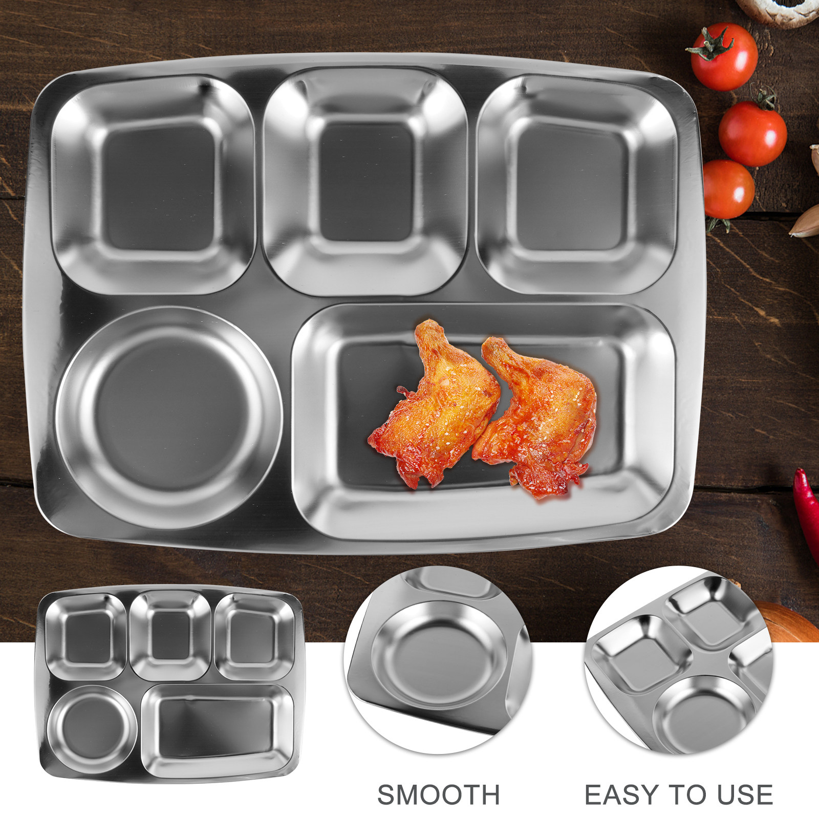 Stainless Steel Divided Food P - Nutrition & Fitness Coaching Fulham recension och pris