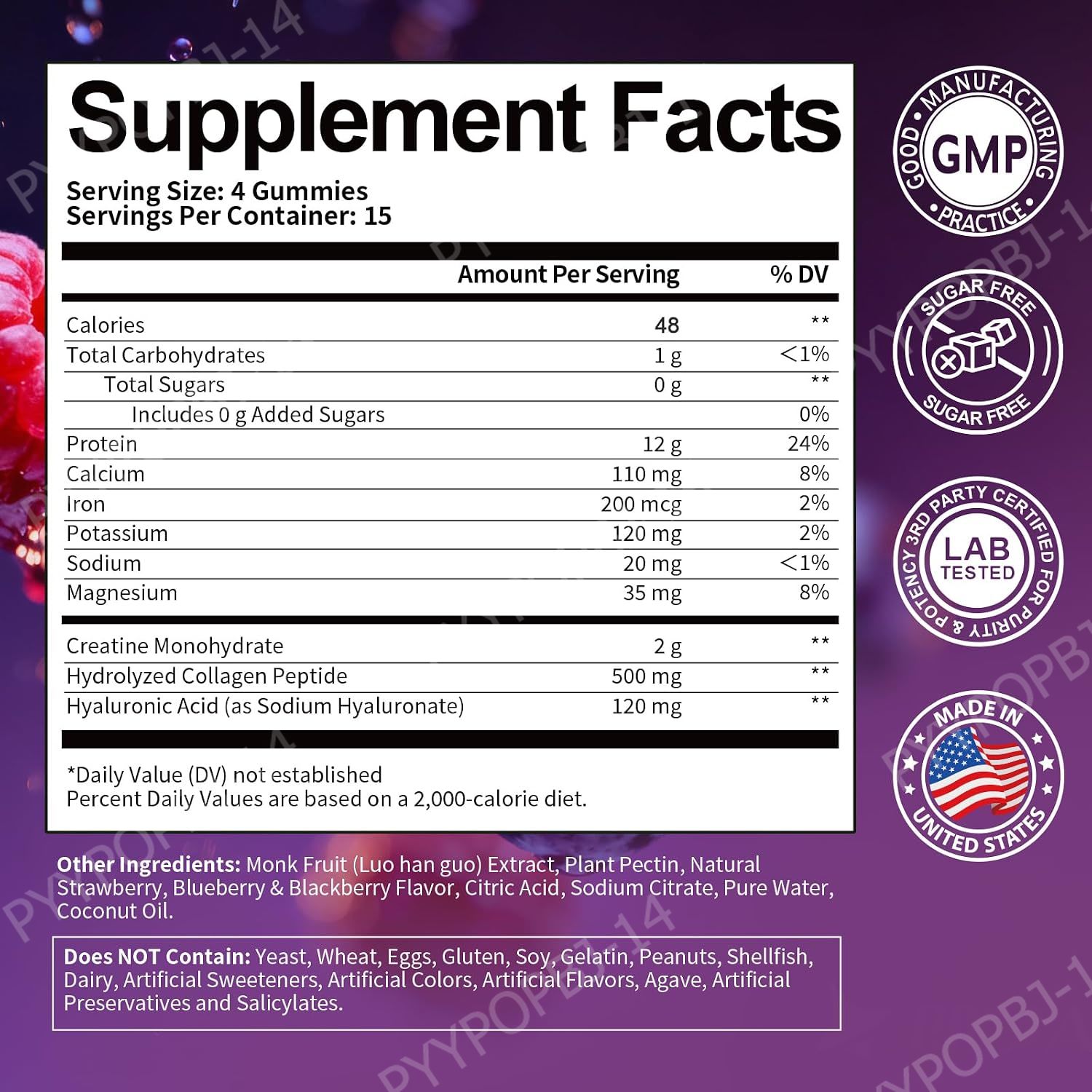Protein Gummies with Whey Crea - Fitness Nutrition Whey Protein recension och pris