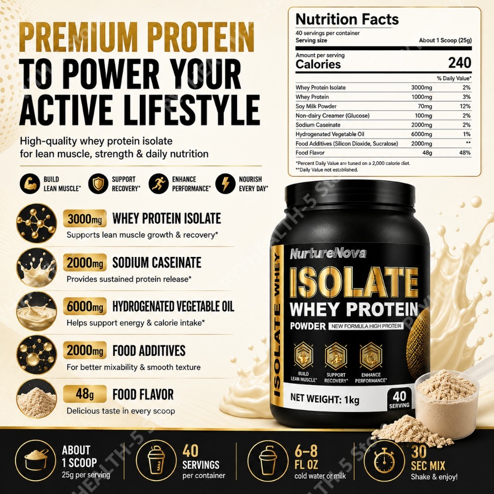 Isolate Whey Protein Powder 1k - Fitness Nutrition Whey Protein recension och pris